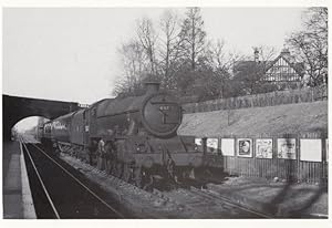 Jubilee 45647 5647 Sturdee Train at Alderley Station iin 1948 Railway Postcard