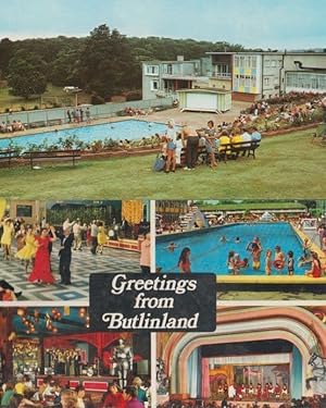 Pontins Barton Hall Torquay Holiday Camp Swimming Pool Devon Butlins 2 Postcard