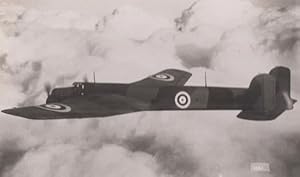Armstrong Whitworth Whitley Plane Aircraft Vintage Plain Back Postcard Old Photo