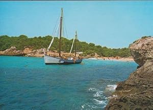 Cala Turqueta Fishing Boats Boats Menorca Spanish Postcard