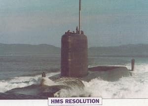 HMS Resolution Marching Through Waters Postcard