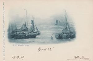 Holland HW Mesdag Antique Marine Ship Boat Postcard
