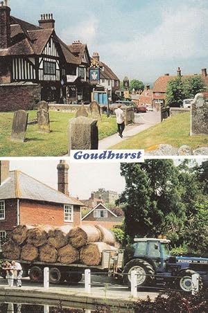 Goudhurst Farming Tractor Kent Farm Star & Eagle Hotel Postcard