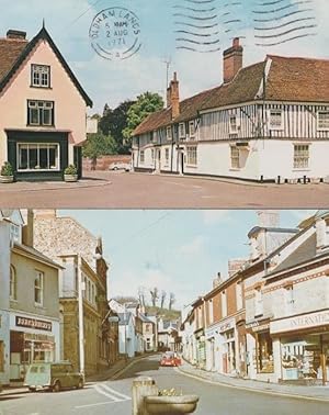 Dedham Lancashire Bovey Tracey Post Office Electricity Restaurant 1970s Postcard