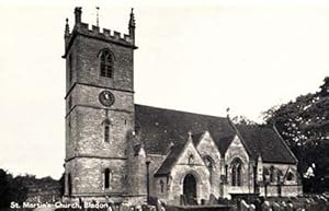 Bladon St Marys Church Old Vintage Oxfordshire Real Photo Postcard MINT