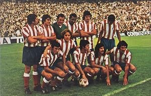 Athletico Madrid 1970s European Football Squad Postcard