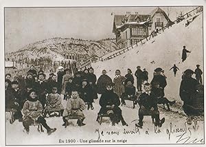 1900 Sports D'Hiver Winter Sports Sleigh Snow Bicycles French Postcard