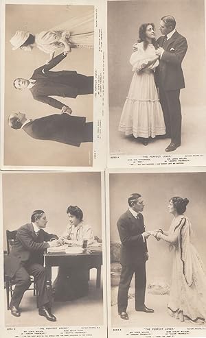 The Perfect Lover Lewis Waller Evelyn Williams Frank Wills 4x Theatre Play Postcard s
