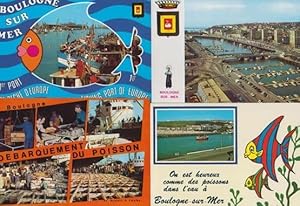 Boulogne Fish Market French France 4x Postcard s
