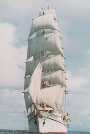 Seller image for The Sea Cloud Sailing Yacht 1982 Mustique Voyage Launch Postcard for sale by Postcard Finder