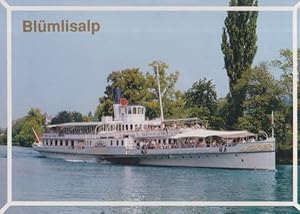 Imagen del vendedor de Die DS Blumlisalp Auf Dem Thunersee Swiss Paddle Steamer Ship Postcard a la venta por Postcard Finder