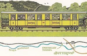 Seller image for Leek & Manifold Valley Light Railway Train at Butterton Station Postcard for sale by Postcard Finder