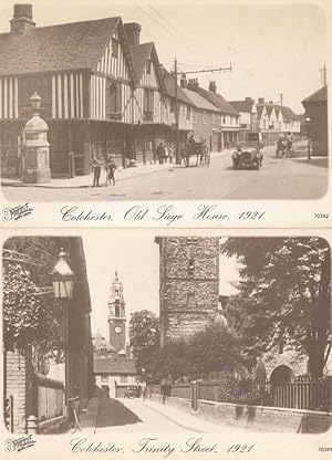 Colchester 2x Bicycle Photos of Seige House Trinity Street Postcard s