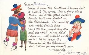 Scottish Letter From Jimmy Clachans Sunsets Comic Humour Vintage Postcard