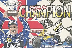 Nigel Mansell Crowned Formula 1 Champion Limited Edition Postcard