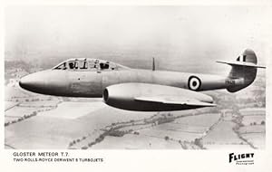Gloster Meteor T7 Rolls Royce Derwent Turbojet Military WW2 Plane Postcard