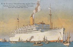RMS Strathallan India Australia Ship Postcard