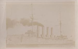 HMS Cressy Ship Antique Real Photo Postcard