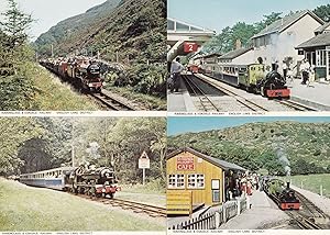 Ravenglass & Eksdale Railway Lake District 4x Vintage Postcard s