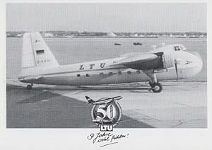 Bristol Type 170 Freighter Plane LTU Airlines Rare Anniversary Postcard