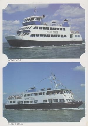Ocean Scene Southampton Blue Funnel Line Floating Restaurant Ship Postcard