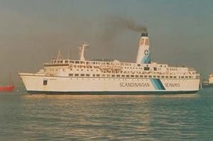 Scandanavian SS Dana Anglia Seaways Ship At Harwich 1989 Souvenir Photo Postcard