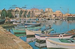 Canea Fishing Boats Greek Postcard