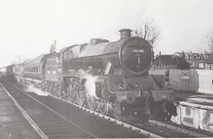 Jubilee 45740 Train Muster Train at Bramhall Station to Euston in 1949 Postcard