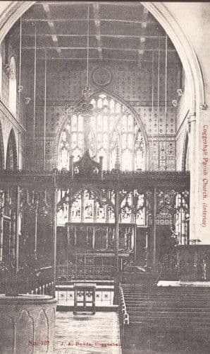 Coggeshall Parish Church Interior Essex Antique Old Postcard