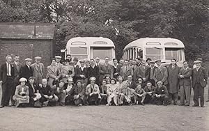 Margate Caravan Type Vans Circa 1950s Coach Bus Outing Old Photo
