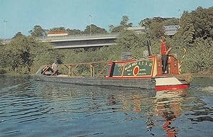 Osterley Canal Vintage 1970s Sailing Barge Isleworth Postcard