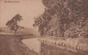 Imagen del vendedor de The River Lewes Sussex Blowy Day Autumn View Antique Postcard a la venta por Postcard Finder