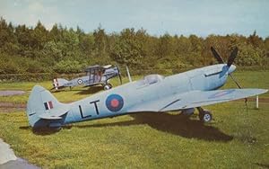 Bristol Fighter Vickers Spitfire Plane Biggleswade Bedfordshire 1970s Postcard