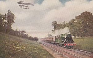 LSW Railway Paddlebox No.443 4-6-0 Train Rail Postcard