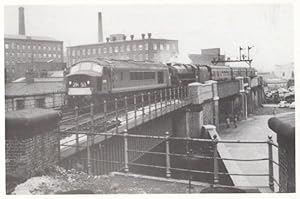 D122 & 44825 Derby Train entering Stockport Railway Station in 1962 Postcard