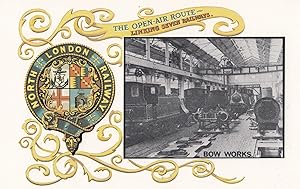 North London Railway Bow Works Train Open Air Route Postcard