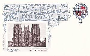 Somerset & Dorset Joint Railway Train To Wells Cathedral Postcard