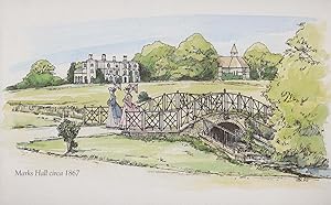 Marks Hall In 1800s Coggeshall Victorian View Essex Bridge Fashion Rare Postcard