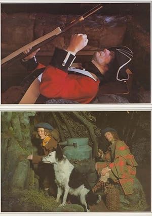 Drunk In Scottish Highlands Dog Cask Guard Army Waxwork Rare Scotland Postcard