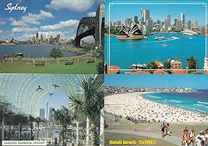 Sydney Darling Harbour Bondi Beach Opera House 4x Postcard s