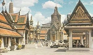 Thailand Thai Khandharasdr Pavillion King Rama 4 IV Vintage Thai Photo Postcard