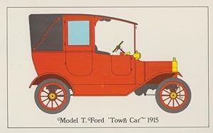 Image du vendeur pour Model T Ford Town 1915 WW1 4 Cylinder Tin Lizzie Classic Car Postcard mis en vente par Postcard Finder