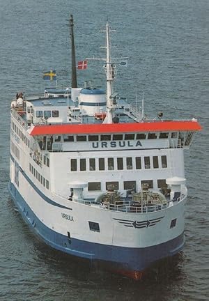 MS Ursula Helsingborg Helsingor Official Scandanavian Ferry Lines Postcard