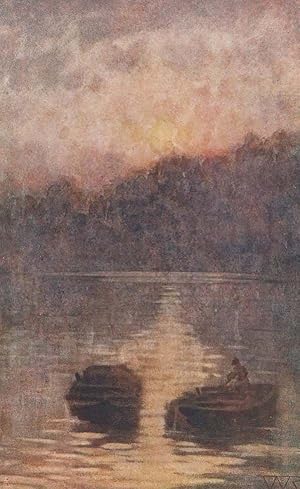 Renzo Weiss Riflessi Sailing Boat Italian Fisherman Antique Painting Postcard