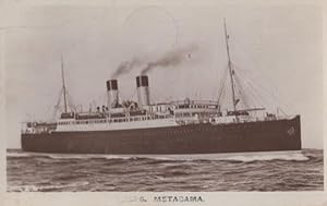 RMS Metacama Antique Real Photo Ship Postcard