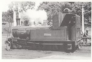 GH Wood Train Fireman Coaling Oil Tank Driver Isle Of Man Railway Postcard