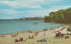 Studland Beach & Old Harry Rocks Dorset 1970s Postcard