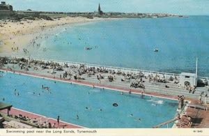 High Divers on Diving Board at Tynemouth Swimming Pool 1970s Postcard