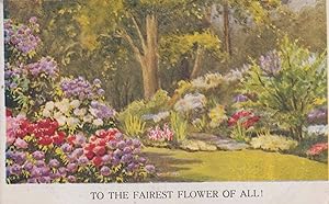 The Fairest Flower Of All East Finchley London Old Antique Greetings Postcard