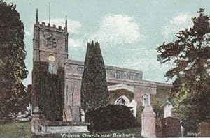 Wroxton Church Banbury Oxfordshire Antique Old Postcard